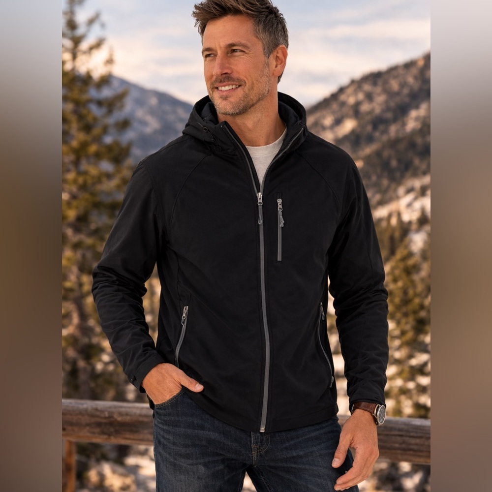 Black Diamond Warm Soft Shell Men’s Black Jacket Fleece Lined Breathable XL Warm